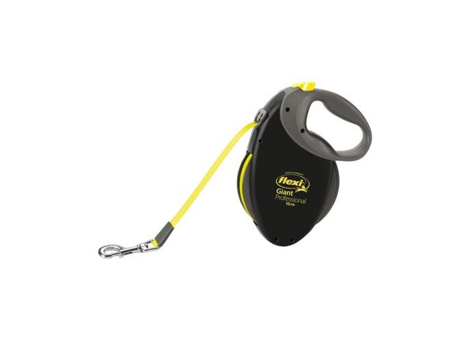 Flexi Giant Neon pásek, černá/neon žlutá (L: délka 10 m, do 50 kg)