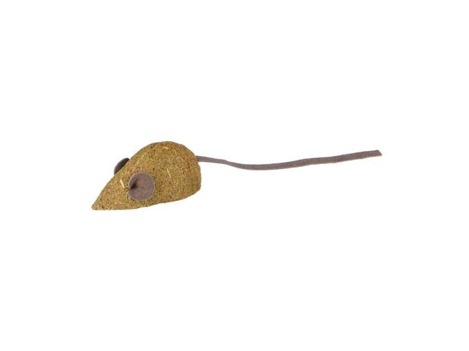 Catnipová myš bez rolničky 5 cm (2 ks)