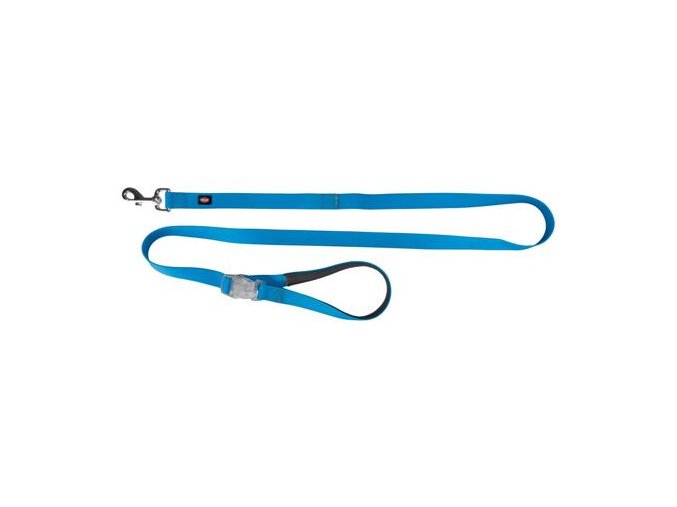Neonové vodítko se svítící karabinou S-L 1,2-1,8m/25mm modré