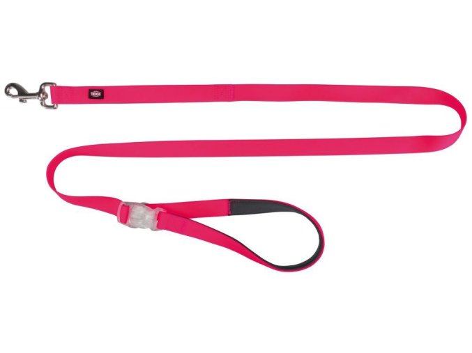 Neonové vodítko se svítící karabinou S-L 1,2-1,8m/25mm růžové