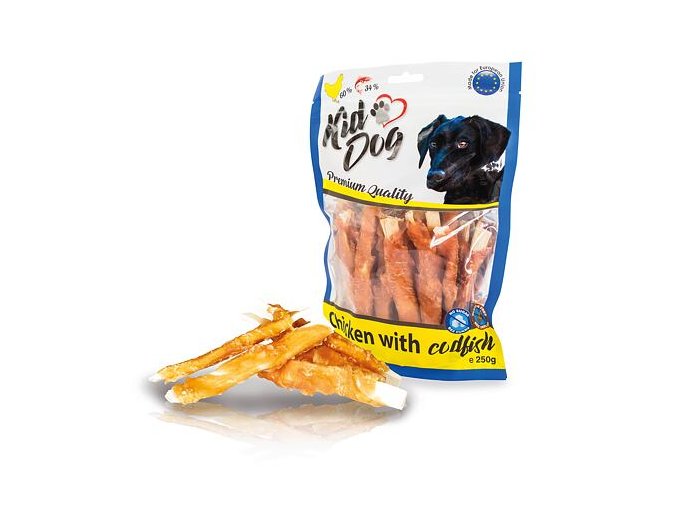 KIDDOG kuřecí masíčko na plátku z tresky 250 g