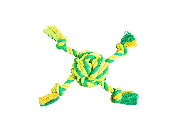 Míč se 4 rameny HipHop bavlněný 29 cm / 255 g limetková, zelená