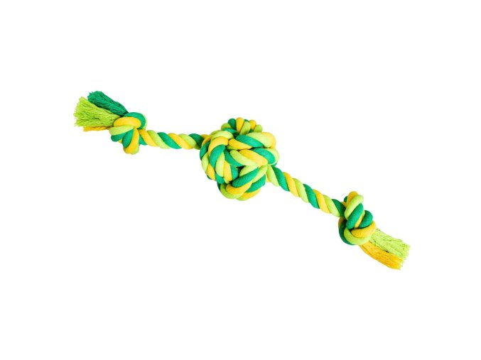 Míč se 2 rameny HipHop bavlněný 30 cm / 160 g limetková, zelená