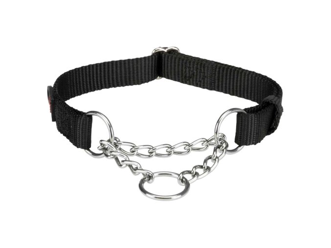 Nylonový polostahovací obojek PREMIUM - černá