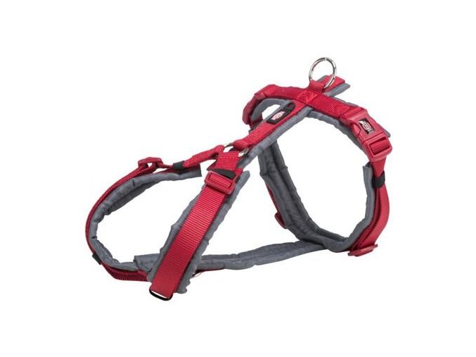 PREMIUM trekingový postroj, červená/grafit (Velikost postroje PREMIUM trekingový XL:hruď:80-97cm/25mm)