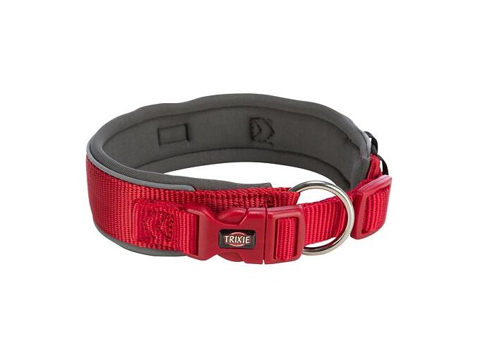 PREMIUM obojek extra široký, červená/grafit (Velikost obojku PREMIUM extra široký L-XL: 53-62 cm/50 mm)
