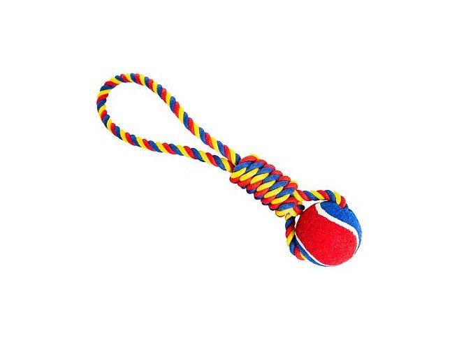 Vrhací přetahovadlo HipHop s tenisákem 6 cm, 36 cm /130 g zelená, modrá, žlutá