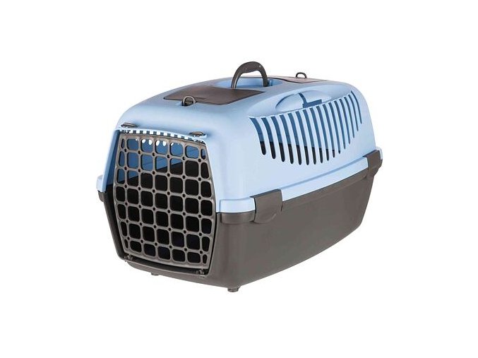 Transportní box CAPRI III 40x38x61cm (max. 12kg) - tmavě šedá/pastelově modrá