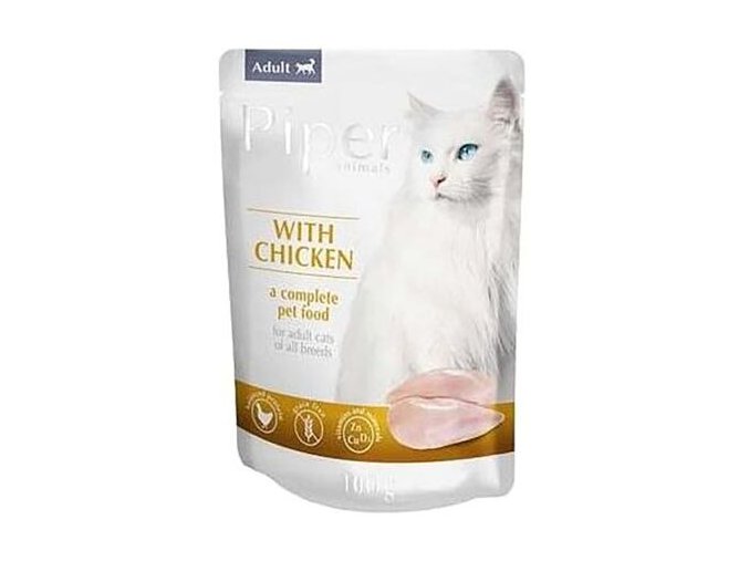 PIPER CAT kapsička pro kočky, kuřecí 100g