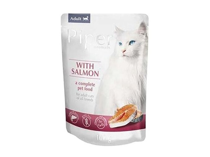 PIPER CAT kapsička pro kočky, s lososem 100g