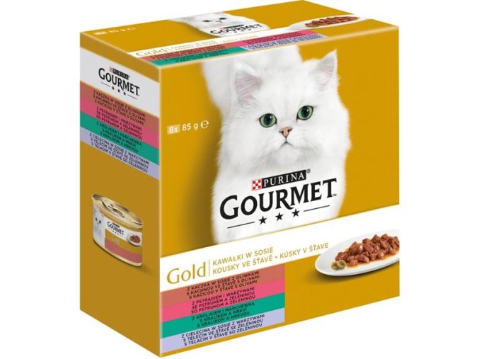 Gourmet Gold Cat konzerva kousky se zeleninou (Multipack 8 x 85 g)