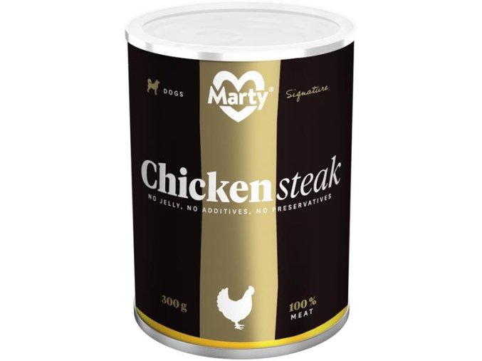 MARTY konzerva pro psy Signature-kuřecí prsa steak 300 g