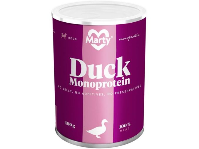 MARTY konzerva pro psy - Monoprotein kachní 400 g