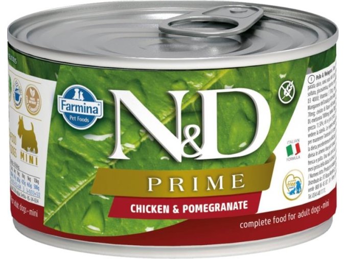 N&D PRIME Dog konzerva Chicken & Pomegranate Mini 140 g