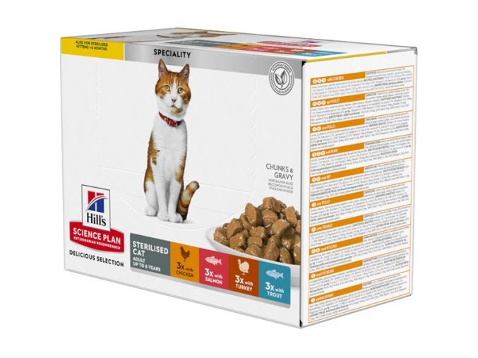 Hill's Science Plan Feline Adult kapsička Sterilised 12 x 85 g