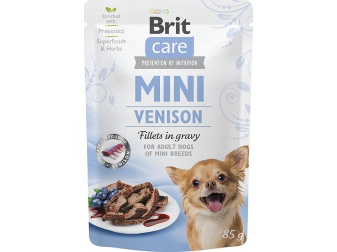 Brit Care Mini Dog kapsička Venison fillets in gravy 85 g