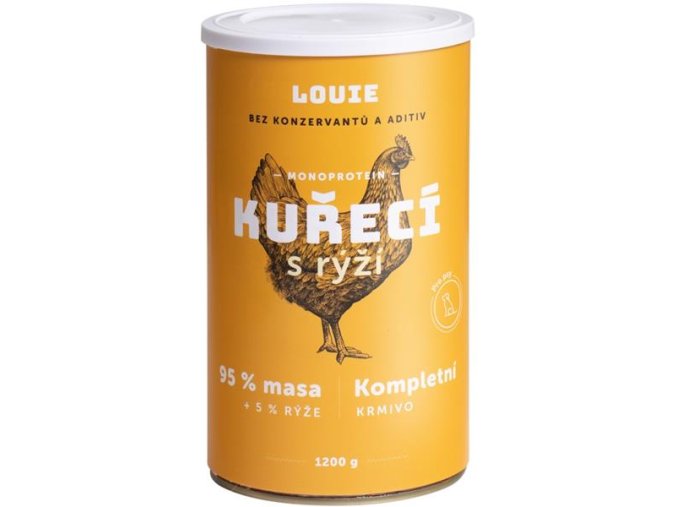 Louie konzerva pro psy kuřecí s rýží 1200g