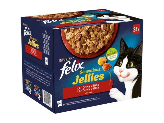 Felix Cat Sensations Jellies kapsička v želé (Multipack 24 x 85 g)