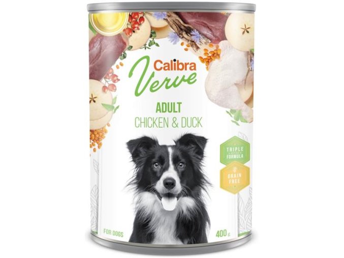 Calibra Dog Verve konzerva GF Adult Chicken & Duck 400 g