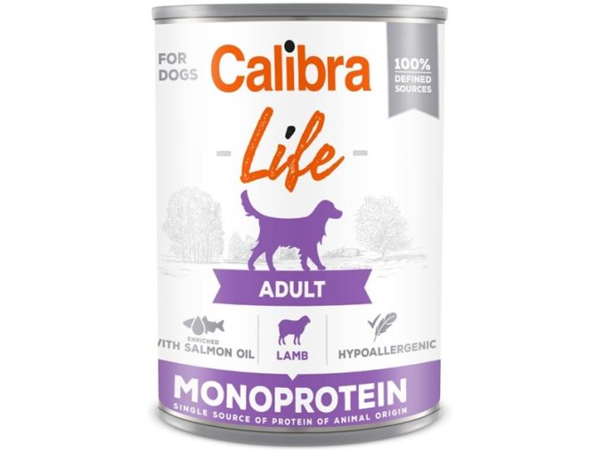 Calibra Dog Life konzerva Adult Lamb 400g