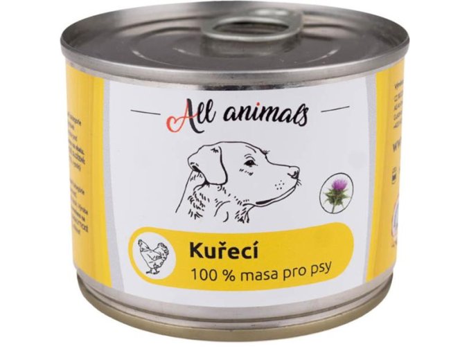 ALL ANIMALS konzerva pro psy kuřecí maso mleté 200g