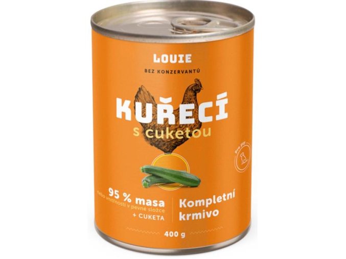 Louie konzerva pro psy kuřecí s cuketou 400 g