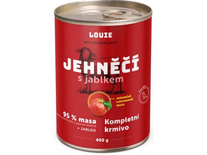 Louie konzerva pro psy jehněčí s jablky 400 g