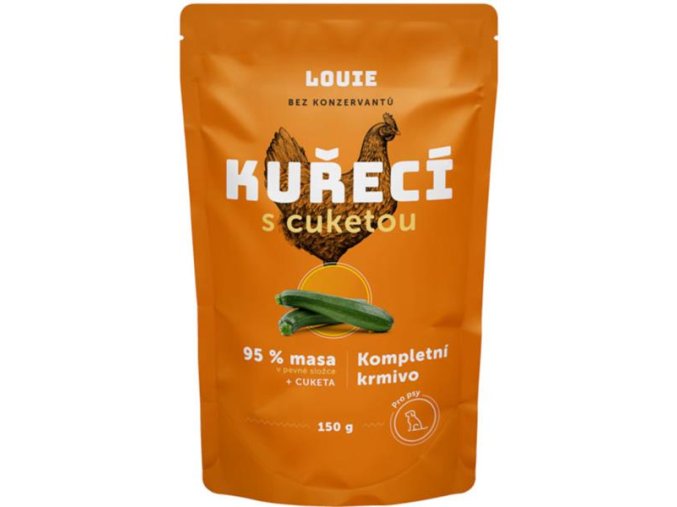 Louie kapsička pro psy kuřecí s cuketou 150g