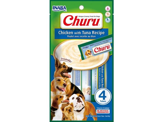 Inaba Churu dog snack kuře a tuňák 4x14 g