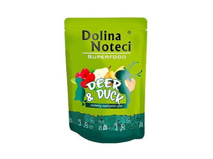 DOLINA NOTECI SUPERFOODS jelen a kachna kapsička pro psy 300 g
