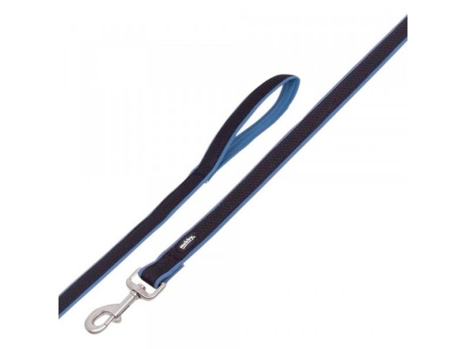 Vodítko nylon Mesh Preno 120cm x 20-25mm modré Nobby