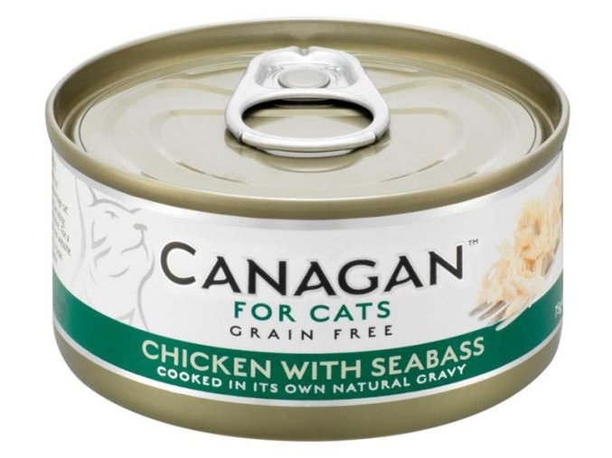 Canagan Cat konzerva - Kuře a mořský vlk 75 g