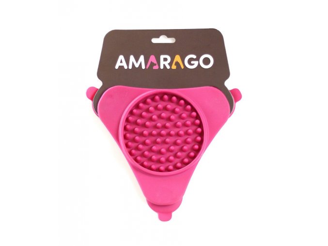 Amarago lízací podložka trojúhelník růžový