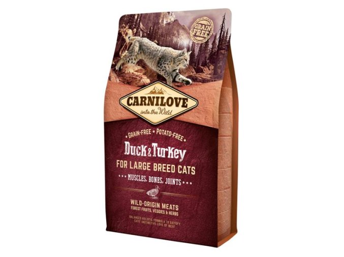 Carnilove Cat Adult Duck & Turkey Large Breed Grain Free 2 kg
