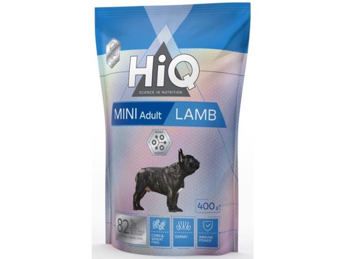 HiQ Dog Dry Adult Mini Lamb 400 g