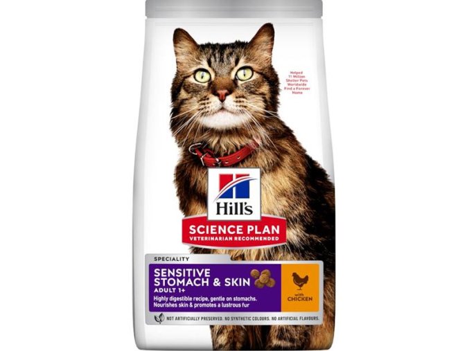 Hill's Science Plan Feline Adult Sensitive Stomach & Skin Chicken 1,5 kg