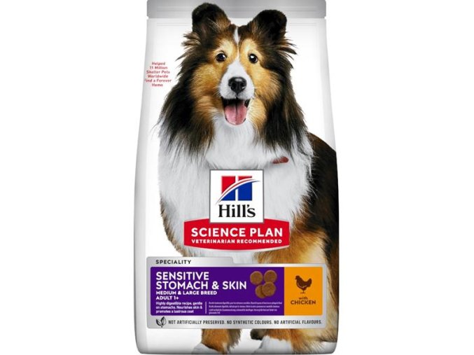 Hill's Science Plan Canine Adult Sensitive Stomach & Skin Medium Chicken 14 kg