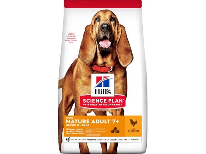 Hill's Science Plan Canine Mature 7+ Light Medium Chicken 14 kg