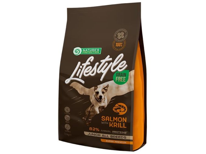 Nature's Protection Dog Dry LifeStyle GF Junior Salmon 1,5 kg