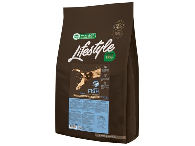 Nature's Protection Cat Dry LifeStyle GF Sterilised White Fish 7 kg