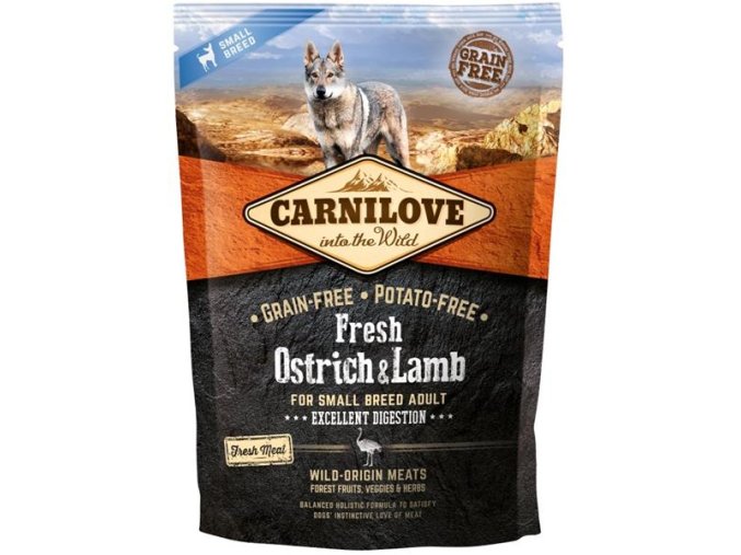 Carnilove Dog Fresh Small Breed Ostrich & Lamb 1,5 kg
