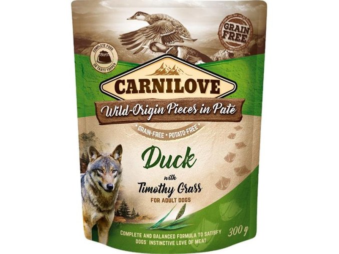 Carnilove Dog kapsička Paté Duck with Timothy Grass 300 g