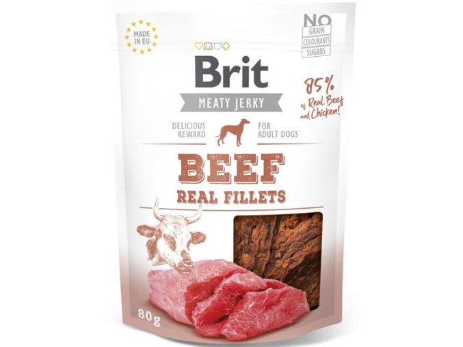 Brit Dog Jerky Beef Fillets 80 g