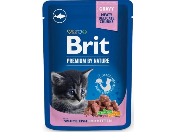 Brit premium Cat kapsička White Fish Kitten 100 g
