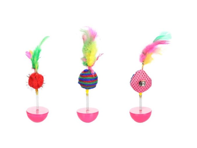 Hračka cat Poeky Wobbler 15x3,7 cm mix barev (1 ks)