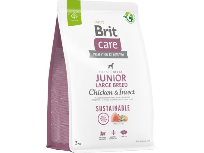 Brit Care Dog Sustainable Junior Large Breed Chicken+Insect 3 kg