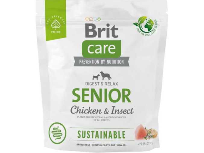 Brit Care Dog Sustainable Senior Chicken+Insect 1 kg