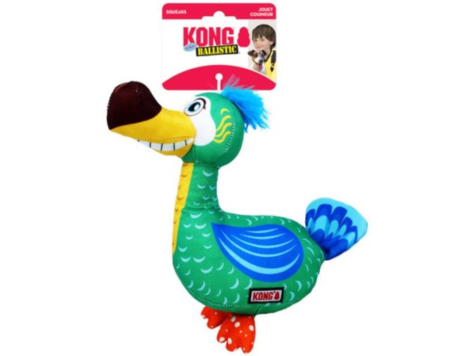 Hračka textil KONG Ballistic Vibez Birds M/L mix barev