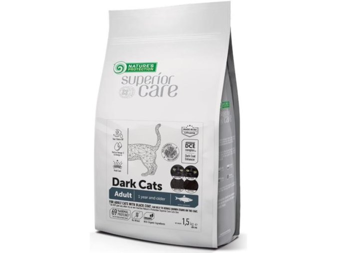 Nature's Protection Cat Dry Superior Care Dark Adult GF Herring 1,5 kg