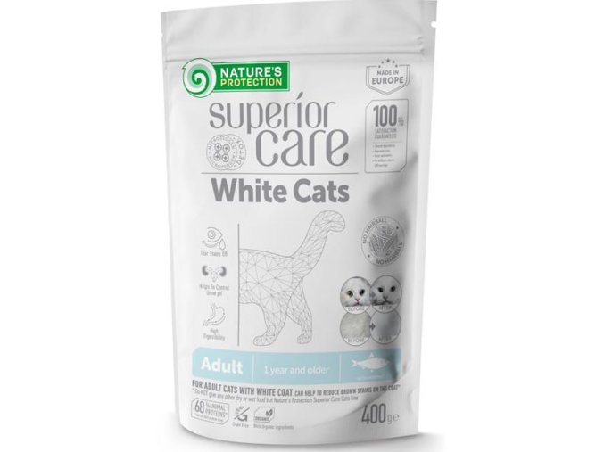 Nature's Protection Cat Dry Superior Care White Adult GF Herring 400 g